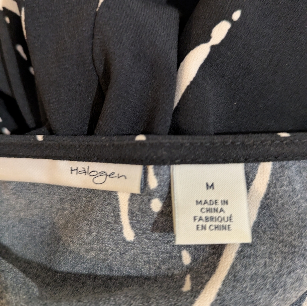 Halogen Black and White Women's Top Size M - Picture 5 of 5